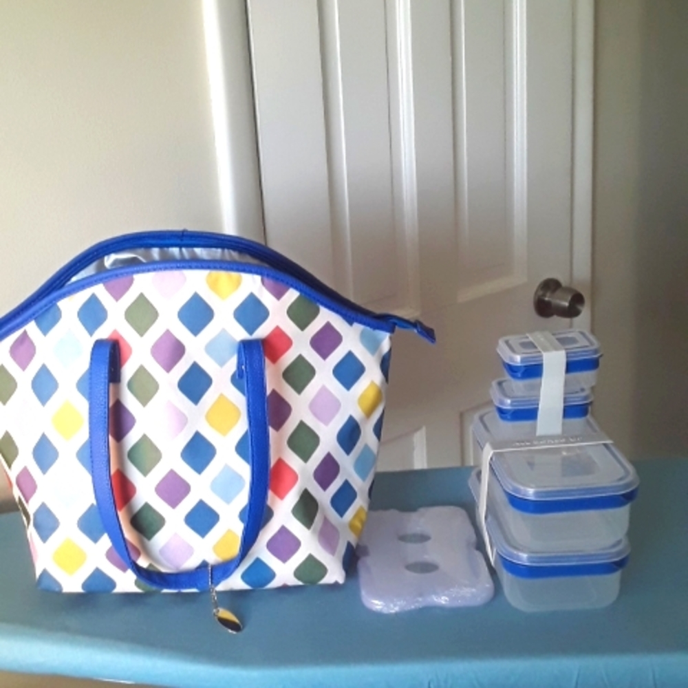TODAY ON SALE.   NWOT Lunch bag with accessories (containers & Ice pack)